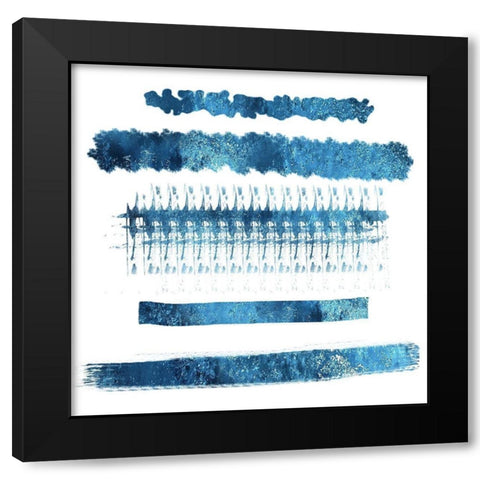 Indi Abstract Foil 1 Black Modern Wood Framed Art Print by Lewis, Sheldon