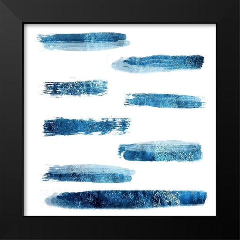 Indi Abstract Foil 2 Black Modern Wood Framed Art Print by Lewis, Sheldon