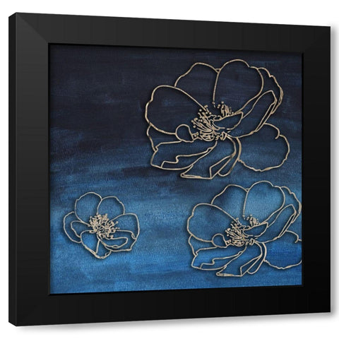 I Love You Rose 2 Black Modern Wood Framed Art Print by Lewis, Sheldon