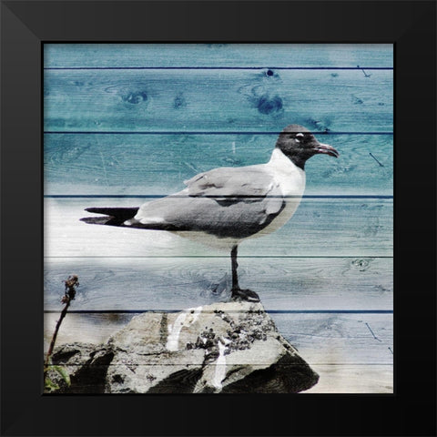 Coastal View Black Modern Wood Framed Art Print by Lewis, Sheldon