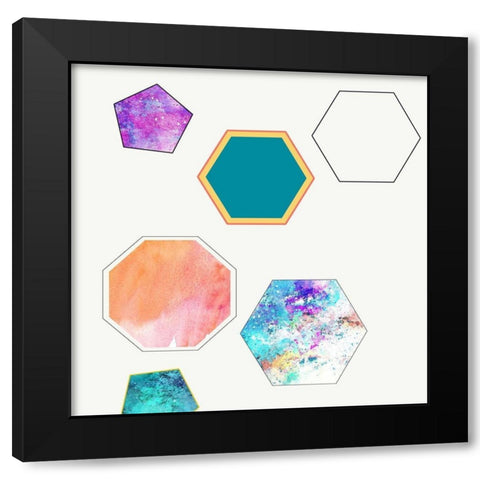 Get In Shape 2 Black Modern Wood Framed Art Print by Lewis, Sheldon