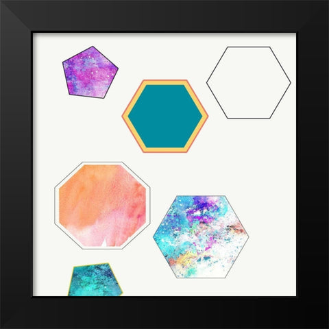 Get In Shape 2 Black Modern Wood Framed Art Print by Lewis, Sheldon