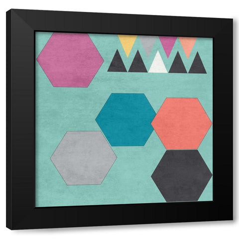 Retro Shape Black Modern Wood Framed Art Print with Double Matting by Lewis, Sheldon