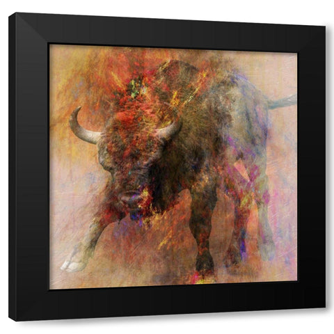 Stampede 2 Black Modern Wood Framed Art Print by Lewis, Sheldon