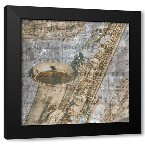 Tenor And Alto 2 Black Modern Wood Framed Art Print with Double Matting by Lewis, Sheldon