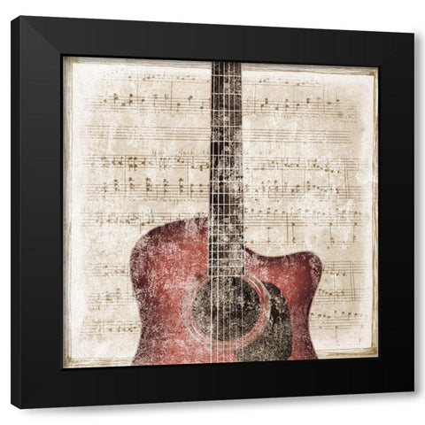 Acoustic Black Modern Wood Framed Art Print with Double Matting by Lewis, Sheldon