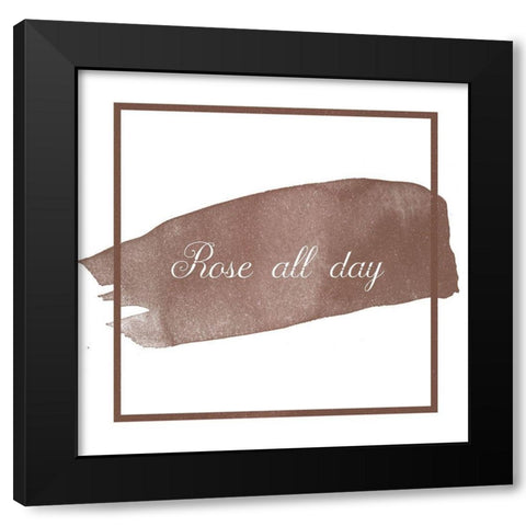 Rose All Day Black Modern Wood Framed Art Print by Lewis, Sheldon