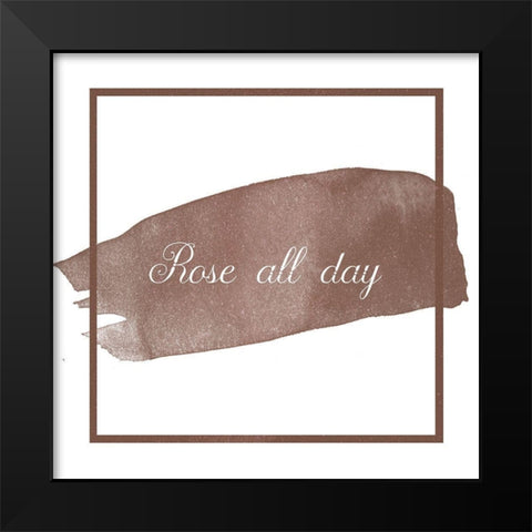 Rose All Day Black Modern Wood Framed Art Print by Lewis, Sheldon