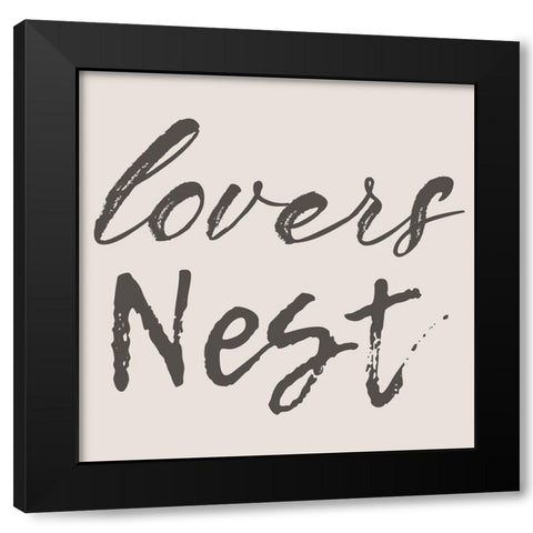 Lovers Nest Black Modern Wood Framed Art Print by Lewis, Sheldon