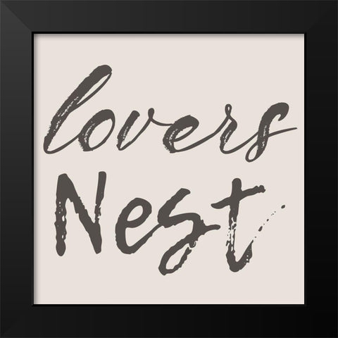 Lovers Nest Black Modern Wood Framed Art Print by Lewis, Sheldon