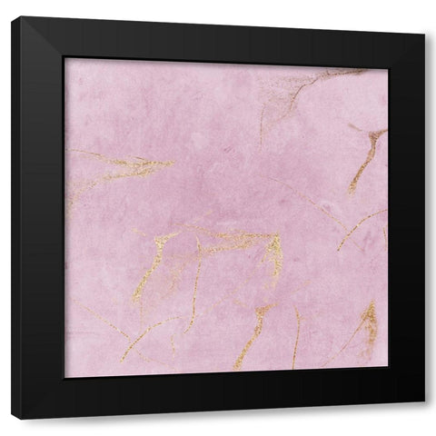 Blush Lightning Black Modern Wood Framed Art Print by Lewis, Sheldon
