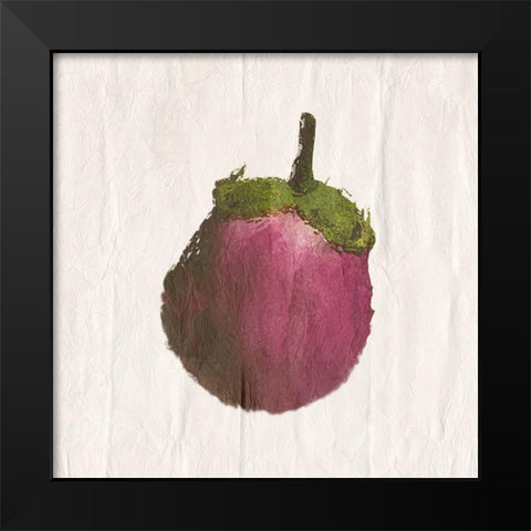 Eggplant Black Modern Wood Framed Art Print by Lewis, Sheldon