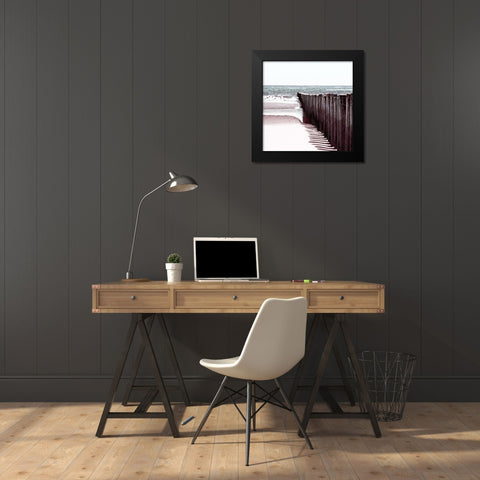 Summer Black Modern Wood Framed Art Print by Lewis, Sheldon