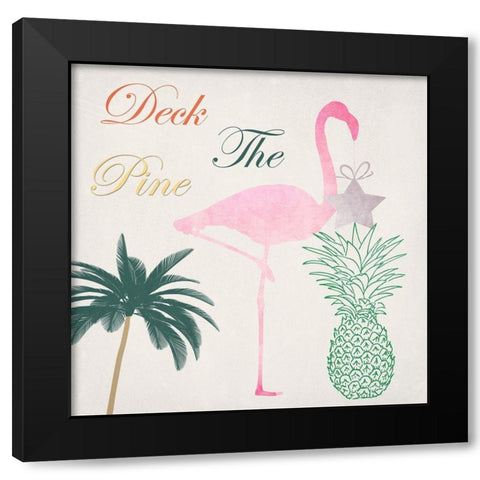 Deck The Pine Black Modern Wood Framed Art Print by Lewis, Sheldon