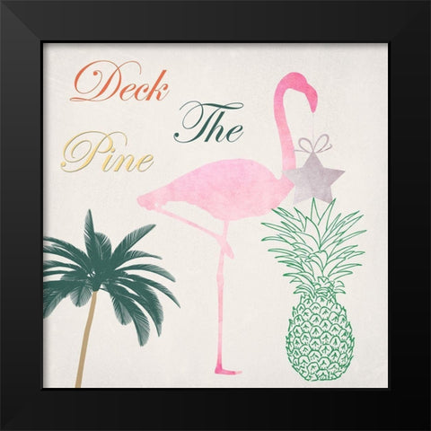 Deck The Pine Black Modern Wood Framed Art Print by Lewis, Sheldon