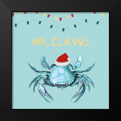 Mr Claws Black Modern Wood Framed Art Print by Lewis, Sheldon