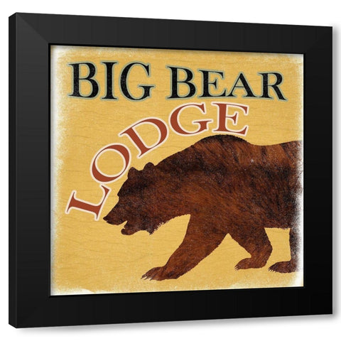 Big Bear Lodge Black Modern Wood Framed Art Print with Double Matting by Lewis, Sheldon
