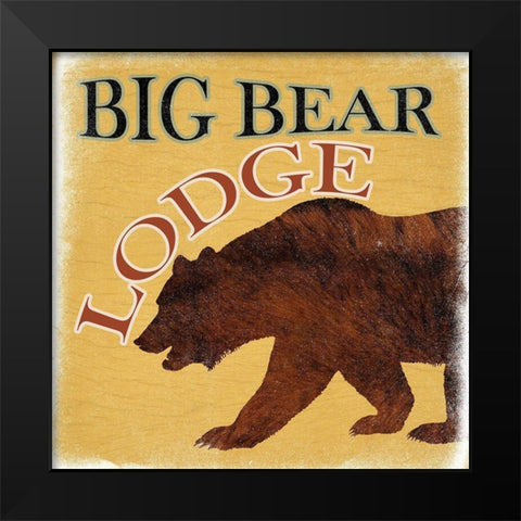 Big Bear Lodge Black Modern Wood Framed Art Print by Lewis, Sheldon