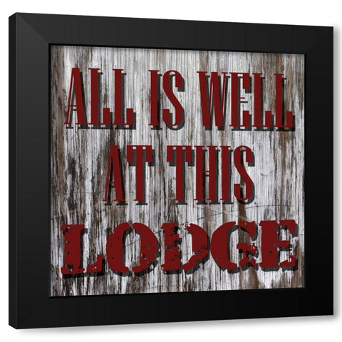 At This Lodge Black Modern Wood Framed Art Print by Lewis, Sheldon