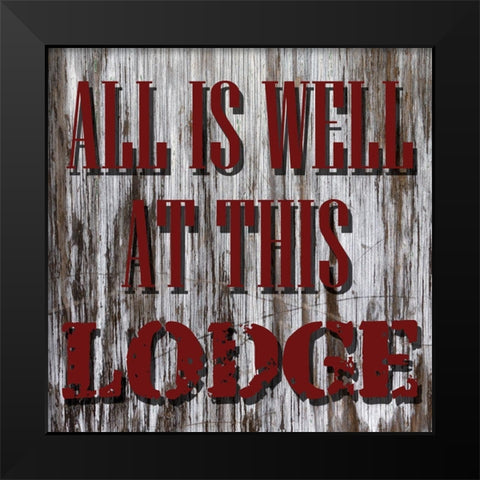 At This Lodge Black Modern Wood Framed Art Print by Lewis, Sheldon
