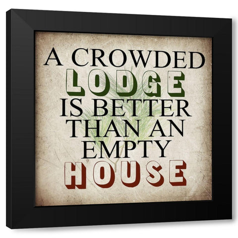 Crowded Lodge Black Modern Wood Framed Art Print with Double Matting by Lewis, Sheldon