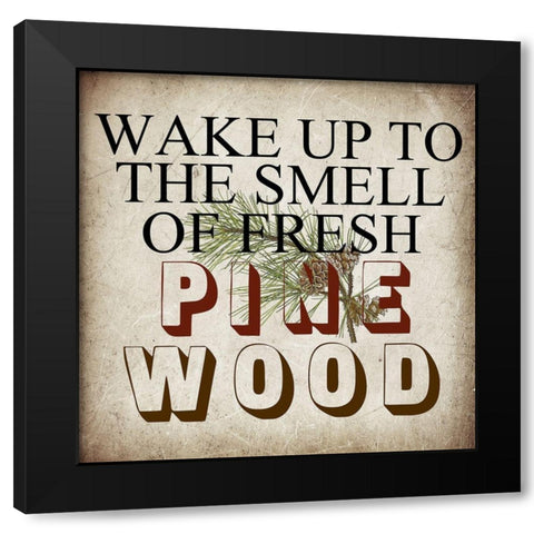 Pine Wood Black Modern Wood Framed Art Print by Lewis, Sheldon