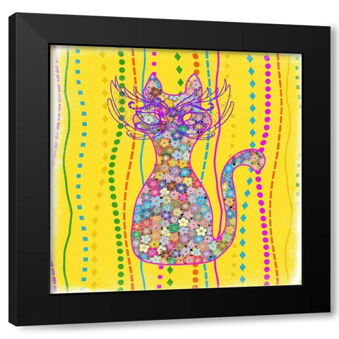 Mardi Gras Style Black Modern Wood Framed Art Print with Double Matting by Lewis, Sheldon