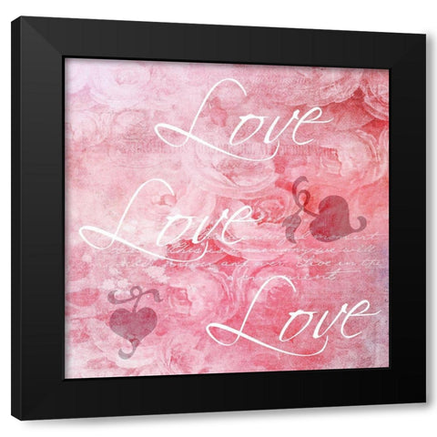 More Love Black Modern Wood Framed Art Print with Double Matting by Lewis, Sheldon