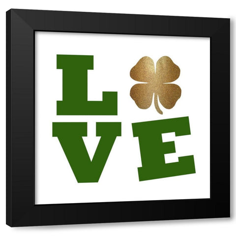 Love Black Modern Wood Framed Art Print by Lewis, Sheldon