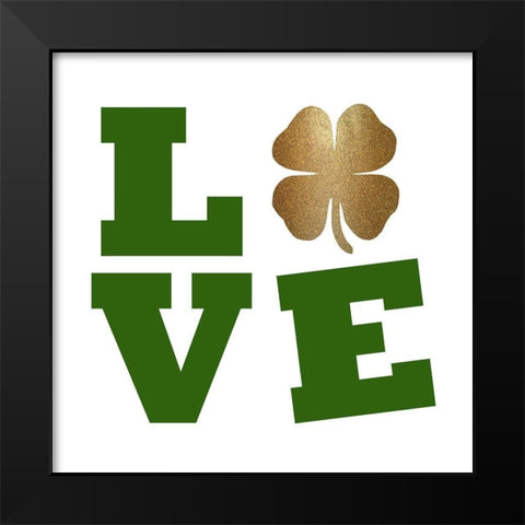 Love Black Modern Wood Framed Art Print by Lewis, Sheldon