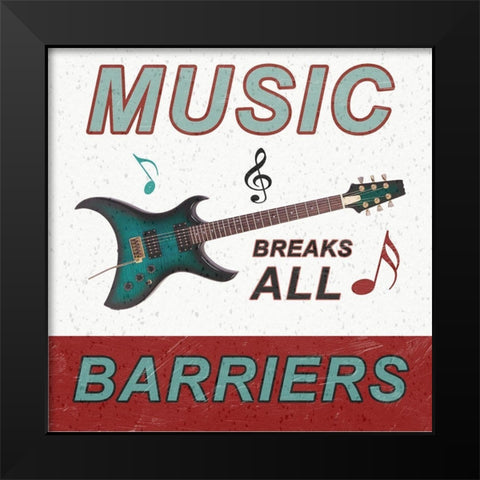 Music 2 Black Modern Wood Framed Art Print by Lewis, Sheldon