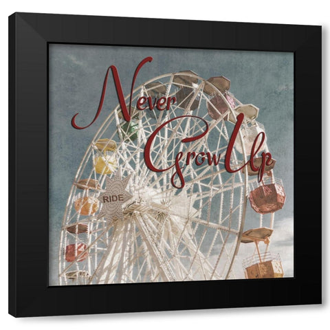Amusement Park Black Modern Wood Framed Art Print with Double Matting by Lewis, Sheldon