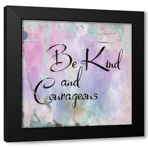 Be Kind Black Modern Wood Framed Art Print with Double Matting by Lewis, Sheldon