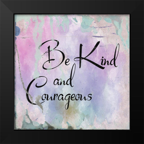 Be Kind Black Modern Wood Framed Art Print by Lewis, Sheldon