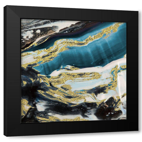 Striking Smears 1 Black Modern Wood Framed Art Print by Lewis, Sheldon