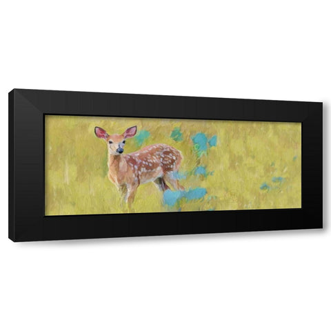 Beau Deer Black Modern Wood Framed Art Print by Butcher, Sarah