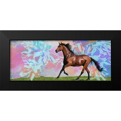 Free Rein 1 Black Modern Wood Framed Art Print by Butcher, Sarah