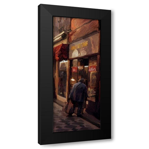 Alley Shop 1 Black Modern Wood Framed Art Print with Double Matting by Butcher, Sarah