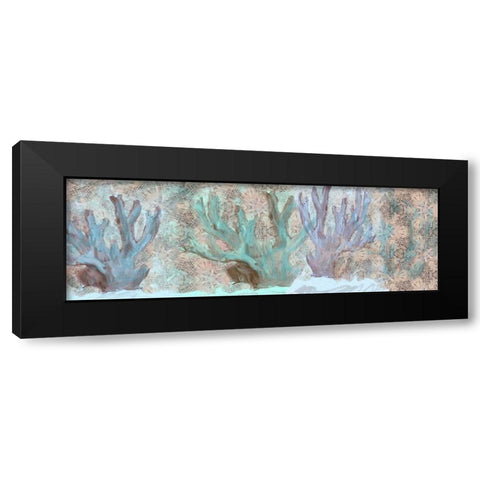 Three Coral Black Modern Wood Framed Art Print with Double Matting by Butcher, Sarah