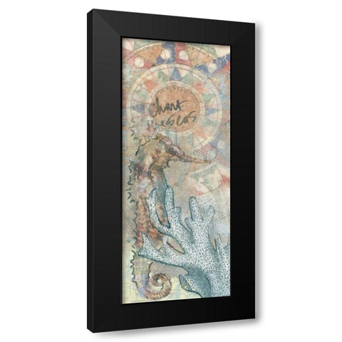 Chart The Seas Black Modern Wood Framed Art Print with Double Matting by Butcher, Sarah