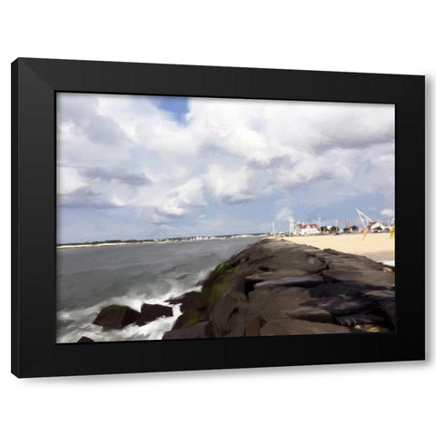 Scratchrock Black Modern Wood Framed Art Print with Double Matting by Butcher, Sarah