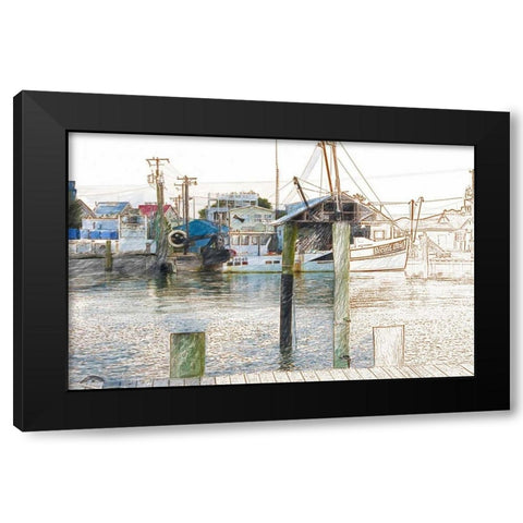 West Marine Black Modern Wood Framed Art Print by Butcher, Sarah