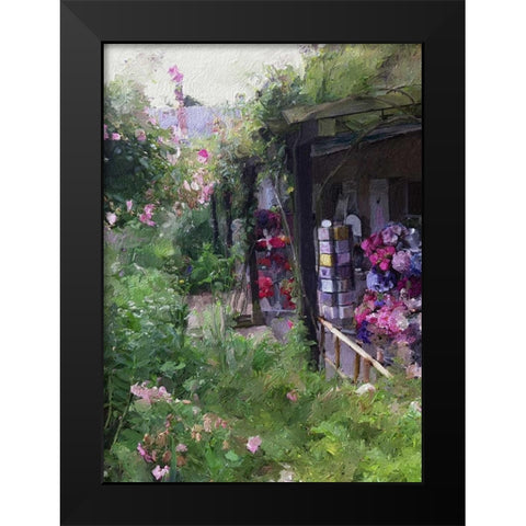 Gift Shop At Giverny Black Modern Wood Framed Art Print by Butcher, Sarah