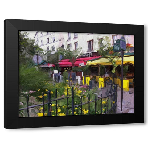 Place Du Petitpont Black Modern Wood Framed Art Print by Butcher, Sarah