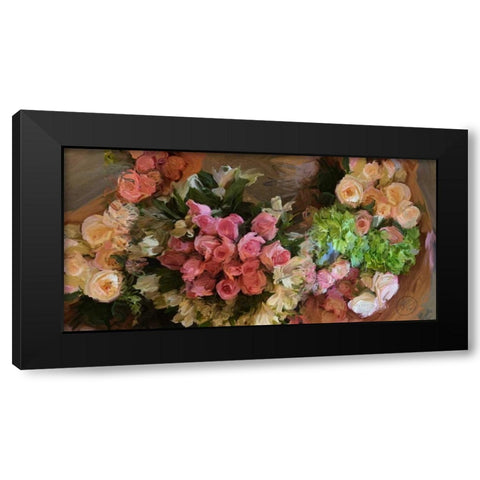Roses Upon Roses Black Modern Wood Framed Art Print with Double Matting by Butcher, Sarah