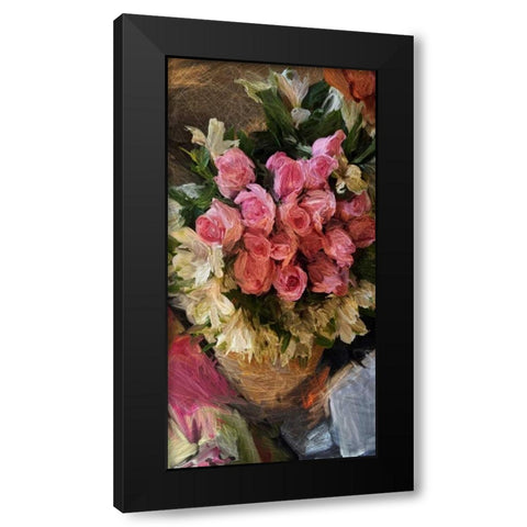 Roses Bouquet 1 Black Modern Wood Framed Art Print by Butcher, Sarah