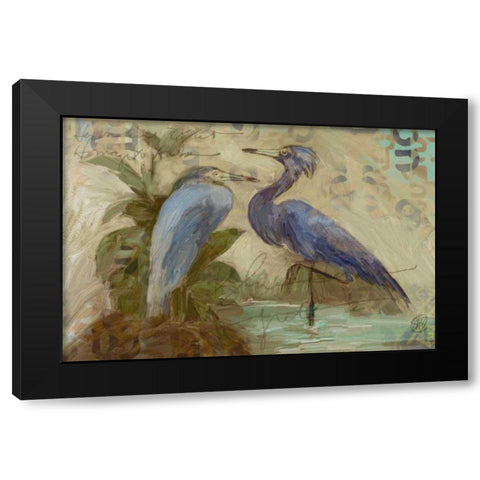 Egret Pair 2 Black Modern Wood Framed Art Print by Butcher, Sarah
