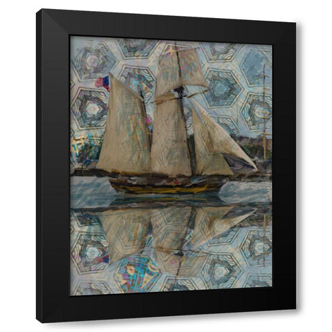 Sailboat Black Modern Wood Framed Art Print with Double Matting by Butcher, Sarah