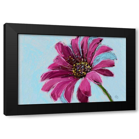 Daisy Crazy Black Modern Wood Framed Art Print with Double Matting by Butcher, Sarah
