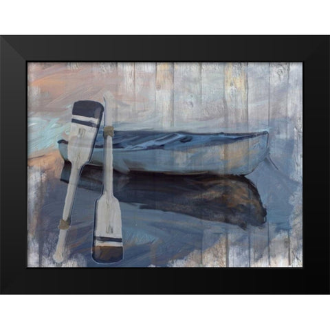 Solo Boat Black Modern Wood Framed Art Print by Butcher, Sarah